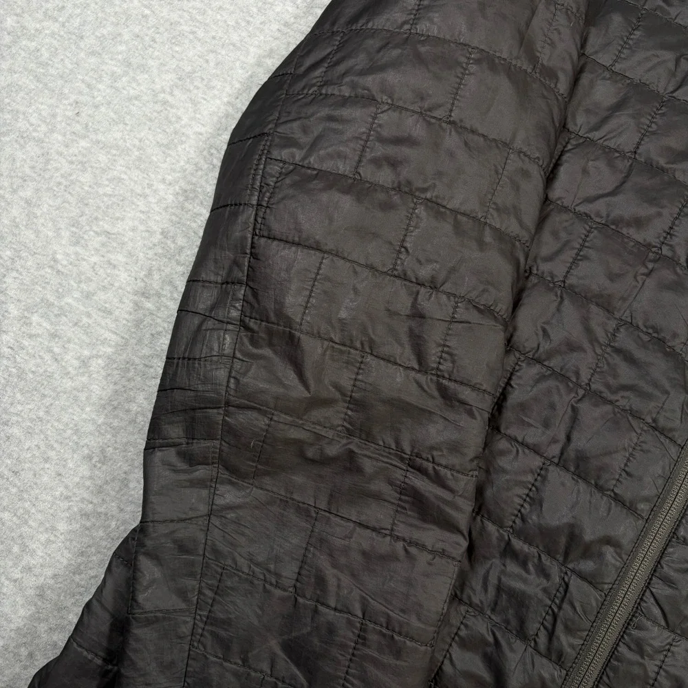 Patagonia Nano Puff Jacket Mens Medium Grey Quilted Full Zip Puffer Coat Worn